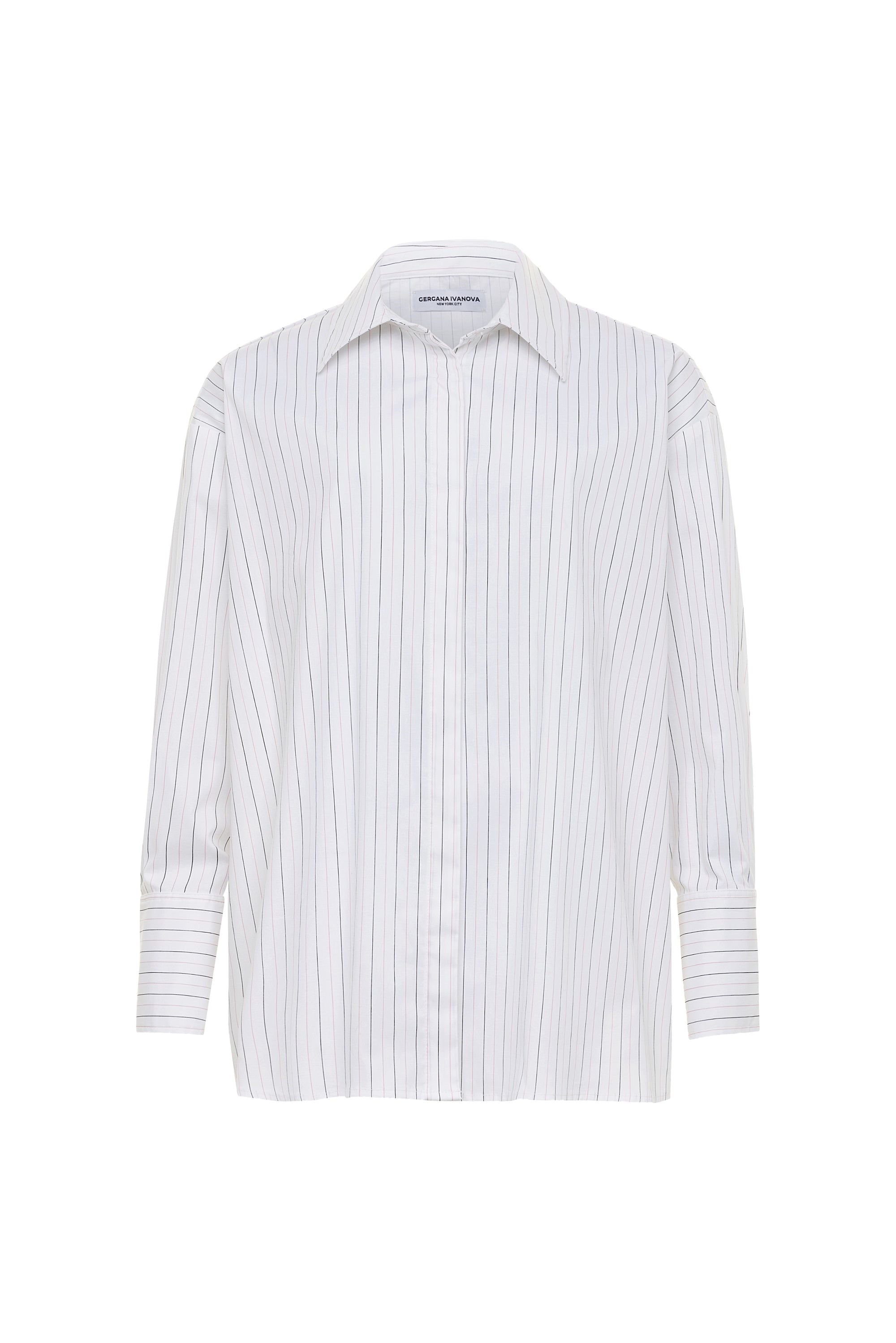 Amber Shirt White Pink Stripe
