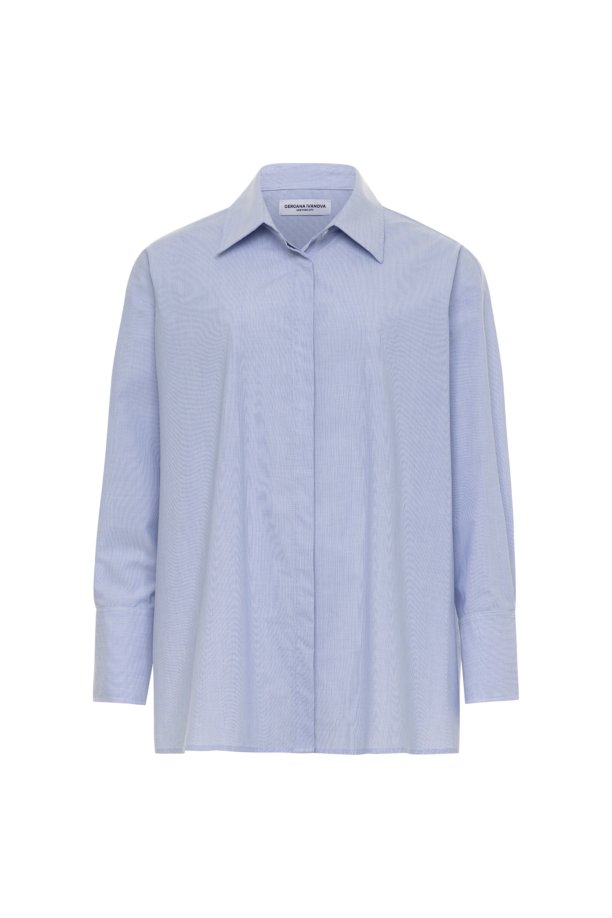 Amber Shirt Blue White Stripe