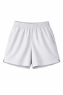 White shorts with a subtle pattern on a white background