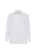 Amber Shirt White Pink Stripe