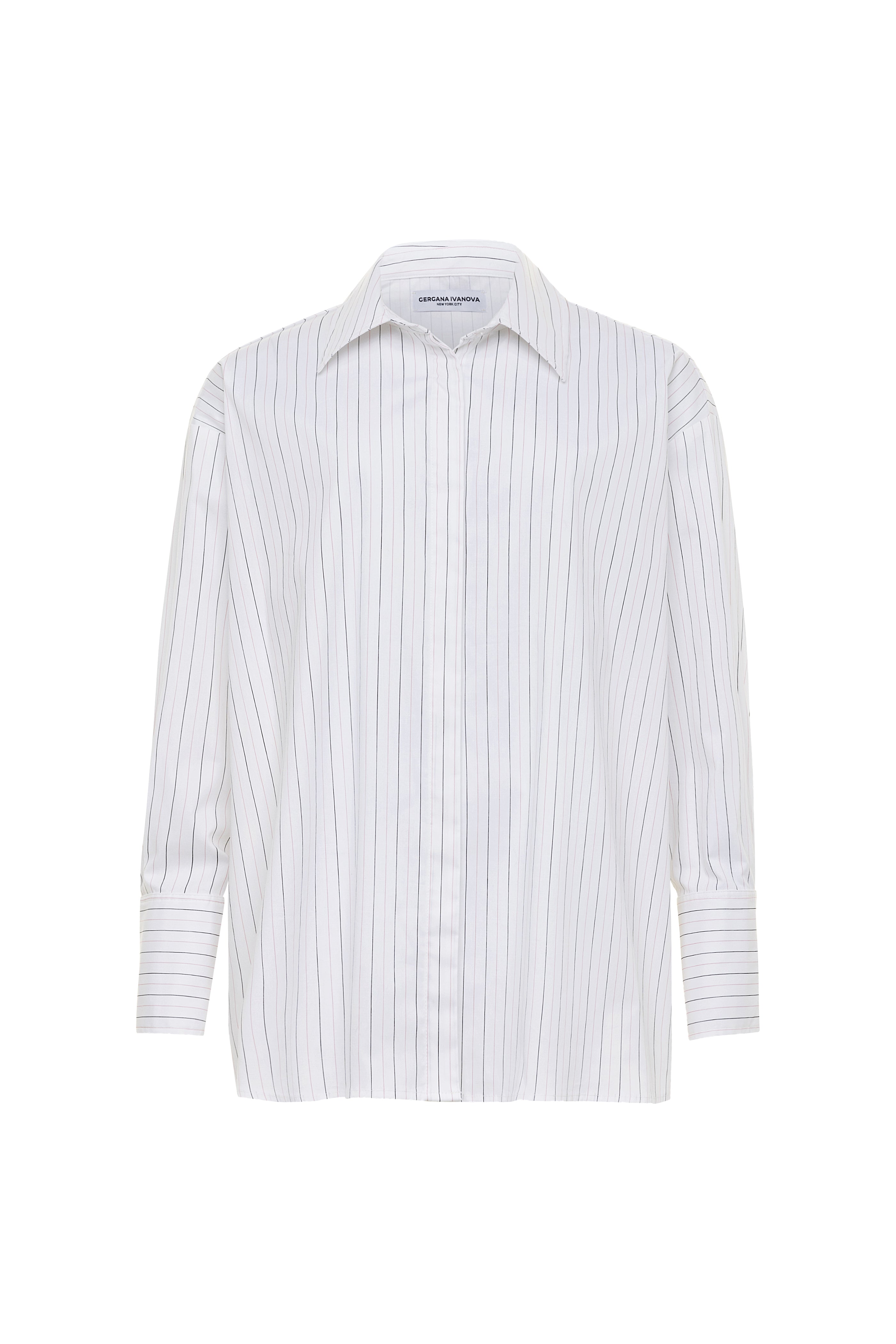 Amber Shirt White Pink Stripe