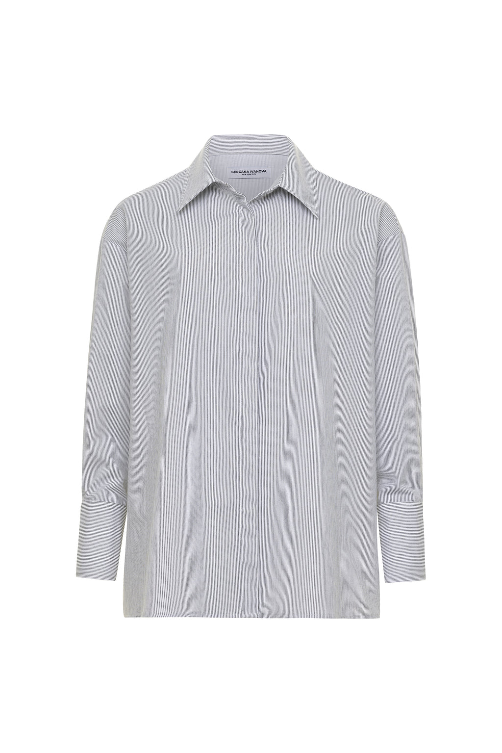 Amber Shirt White Black Stripe