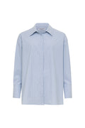 Amber Shirt White Blue Stripe