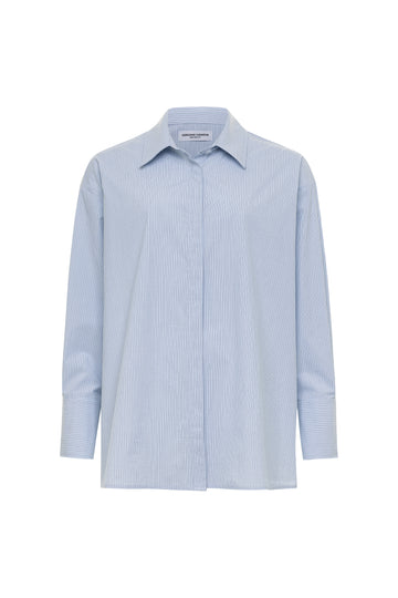 Amber Shirt Blue & White Stripe