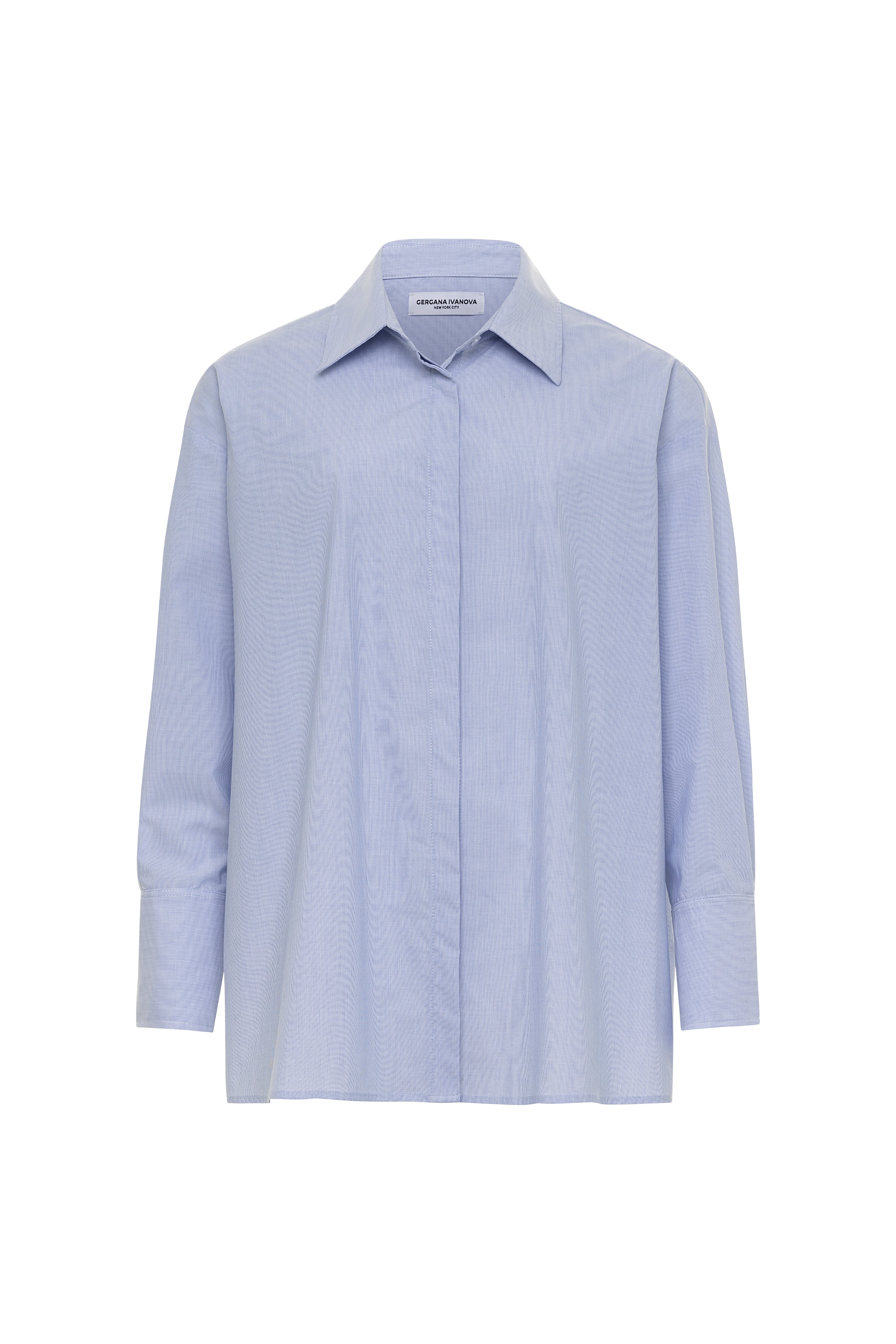Amber Shirt Blue White Stripe