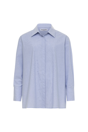 Amber Shirt Blue Micro Stripe