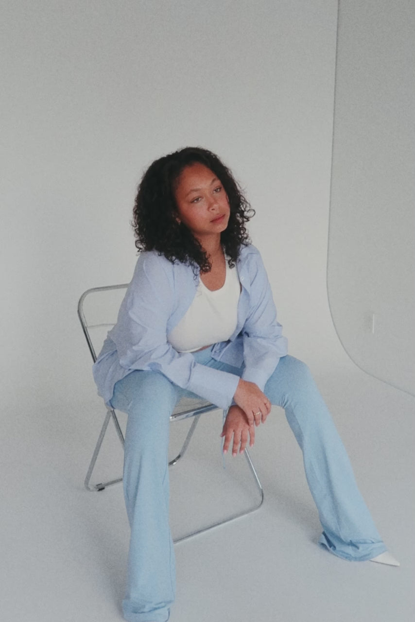 Amber Shirt Blue White Stripe